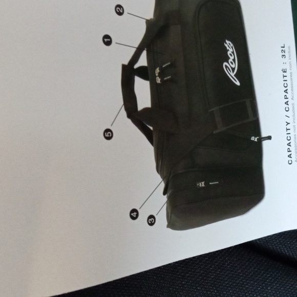 Brand New 32L Black Roots Duffle Bag - Picture 3 of 8